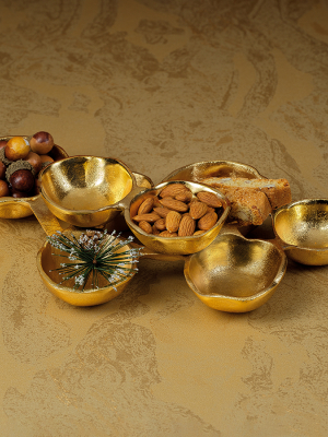 Small Cluster Of Nine Serving Bowls - Bright Gold