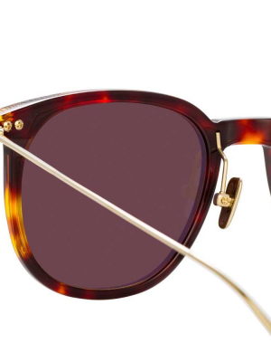 Linda Farrow Linear Stern C9 Square Sunglasses
