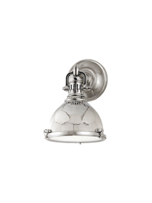 Hudson Valley Lighting Pelham Sconce - Polished Nickel & Polished Nickel