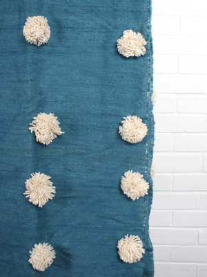 Wool Super Pom Pom Blanket
