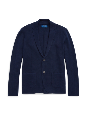 Notch Lapel Cotton Cardigan