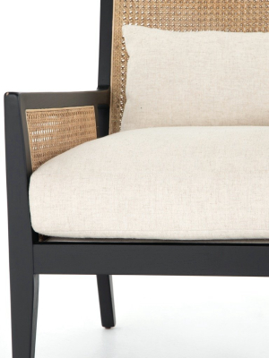 Antonia Cane Chair - Brushed Ebony