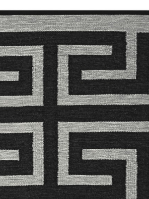 Perennials® Greek Key Indoor/outdoor Rug, Black