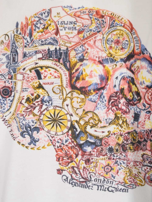 Alexander Mcqueen London Skull Print T-shirt