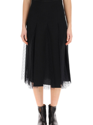 Redvalentino Pleated Tulle Skirt