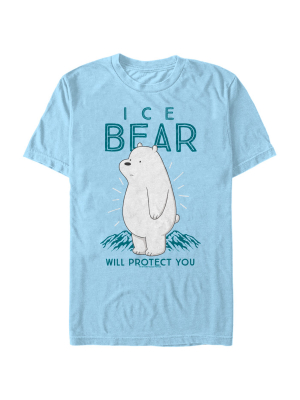 Men's We Bare Bears Ice Bear Will Protect You T-shirt