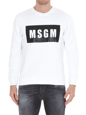 Msgm Box Logo Sweatshirt