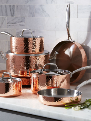 Fleischer And Wolf Seville Hammered Copper 10-piece Cookware Set