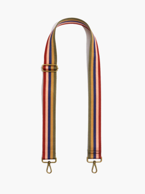 The Crossbody Bag Strap: Rainbow Striped Webbing Edition