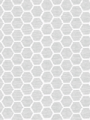 Aura Honeycomb Wallpaper In Grey From The Celadon Collection By Brewster Home Fashions