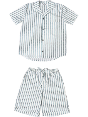 Men's Blue Palmarola Short Pajama Set