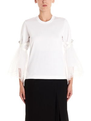 Noir Kei Ninomiya Strapped Tulle Sleeve Top