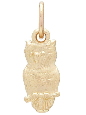 Flat Owl Mini Charm