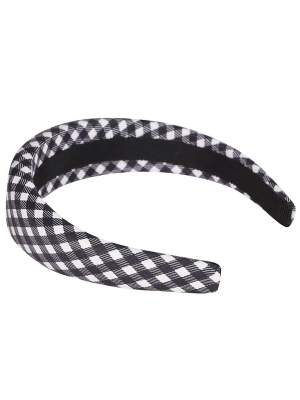 Miu Miu Logo Embroidered Checked Headband