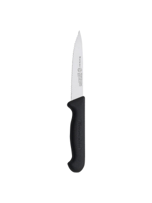 Messermeister Four Seasons Stainless Steel Wide Blade Chef's Knife For Chopping, Slicing, And Dicing With Comfortable Handle, 4 Inch