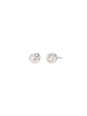 Full Cut Diamond Studs - White Gold