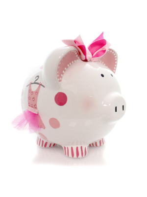 Bank 7.75" Ava's Tutu Ballerina Piggy - Decorative Banks