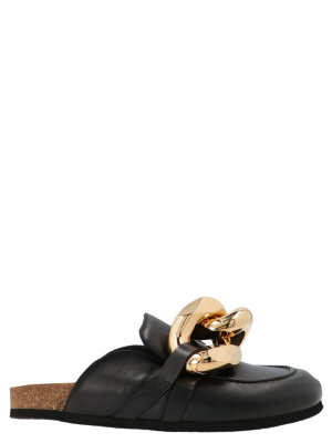 Jw Anderson Chain Embellished Loafer Mules