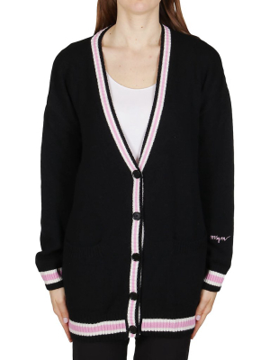 Msgm Striped V-neck Cardigan