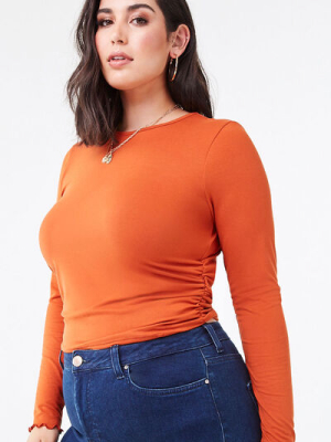 Plus Size Brushed Ruched Top