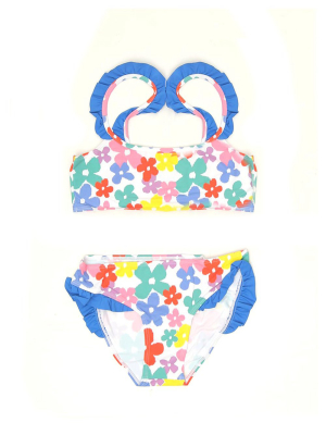 Stella Mccartney Kids Floral Print Two-piece Swimsuit