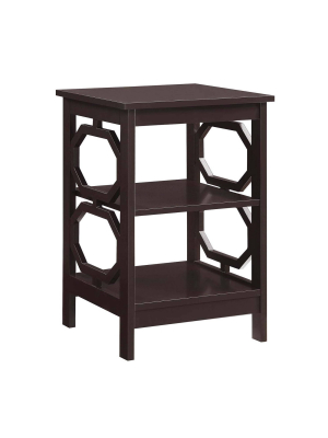 Omega End Table Espresso Brown - Johar Furniture