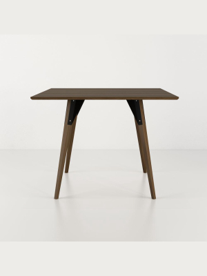 Clarke Small Square Dining Table - Walnut