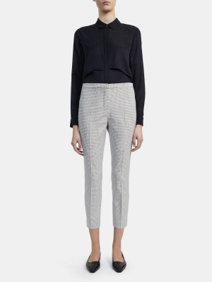 Skinny Pant In Check Stretch Viscose