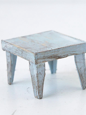 Dollhouse Furniture: Carter Levi Blue Side Table