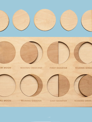 Wooden Moon Phase Puzzle