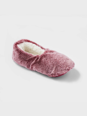 Women's Faux Fur Pull-on Slipper Socks