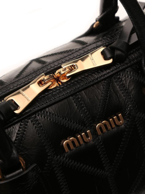 Miu Miu Patchwork Motif Tote Bag