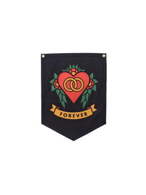 Forever Wedding Camp Flag • oxford Pennant Original