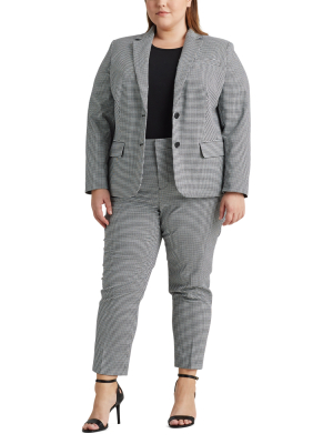 Houndstooth Twill Blazer