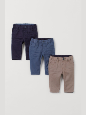 3-pack Twill Pants