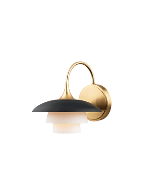 Barron 1 Light Wall Sconce Aged Brass