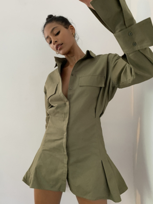 Lioness Button-down Shirt Dress