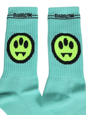 Barrow Smile-jacquard Ribbed Knit Socks