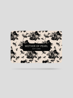 Mother Of Pearl Nude Floral Gift Card