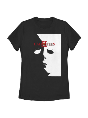 Women's Halloween Ii Michael Myers Mask Poster T-shirt