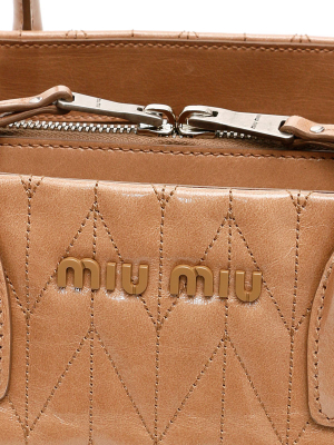 Miu Miu Quilted Tote Bag