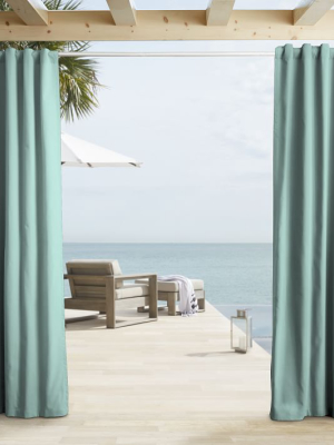 Outdoor Solid Curtain - Aqua