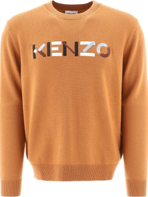 Kenzo Logo Embroidered Knit Jumper