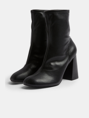 Brody Black Stretch Sock Boots