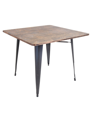 Oregon Dining Table Wood/gray - Lumisource