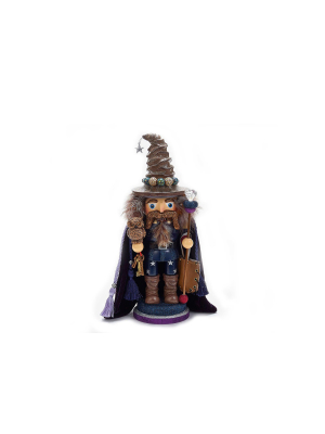 Kurt Adler 15" Hollywood Wizard Nutcracker With Owl