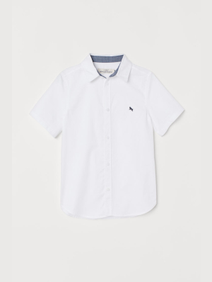 Short-sleeved Cotton Shirt