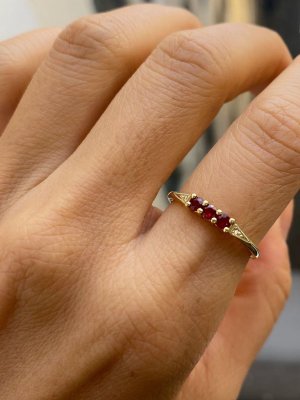 3 Ruby Deco Ring