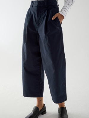 High-waisted Cotton Pants