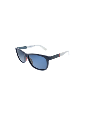 Tommy Hilfiger Th 1520/s Rct Unisex Square Sunglasses Matte Blue 57mm